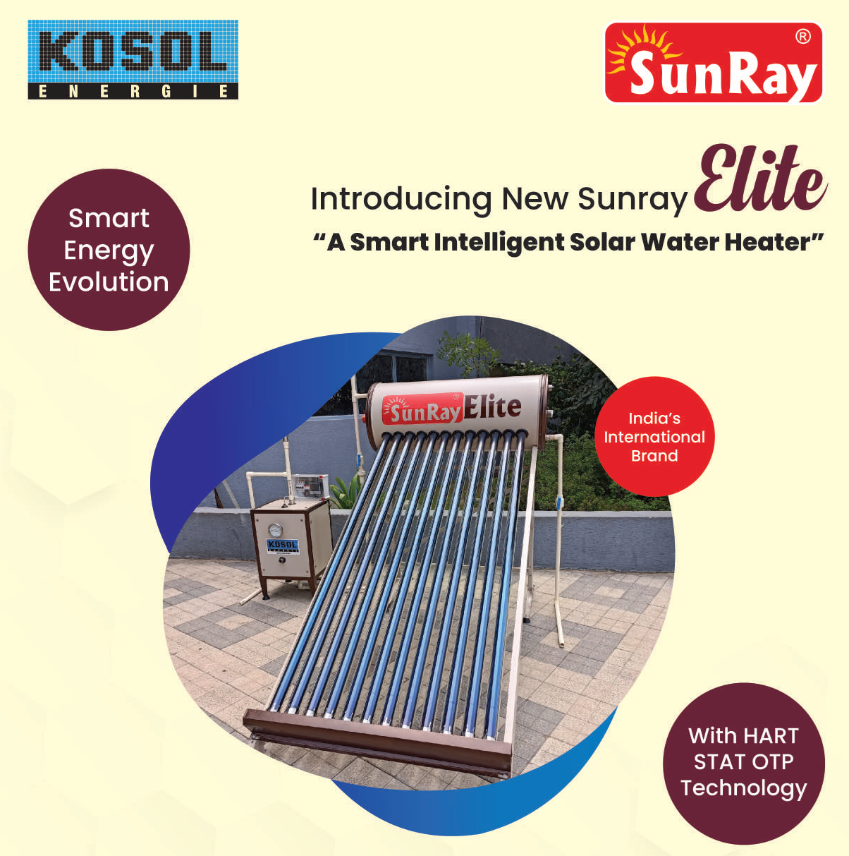Sunray Elite Smart Intelligent Solar Water Heater